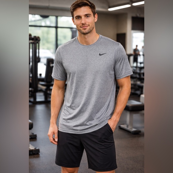 Nike Other - Nike Dri-FIT Gray Performance Training T-Shirt Swoosh Logo Size XXL